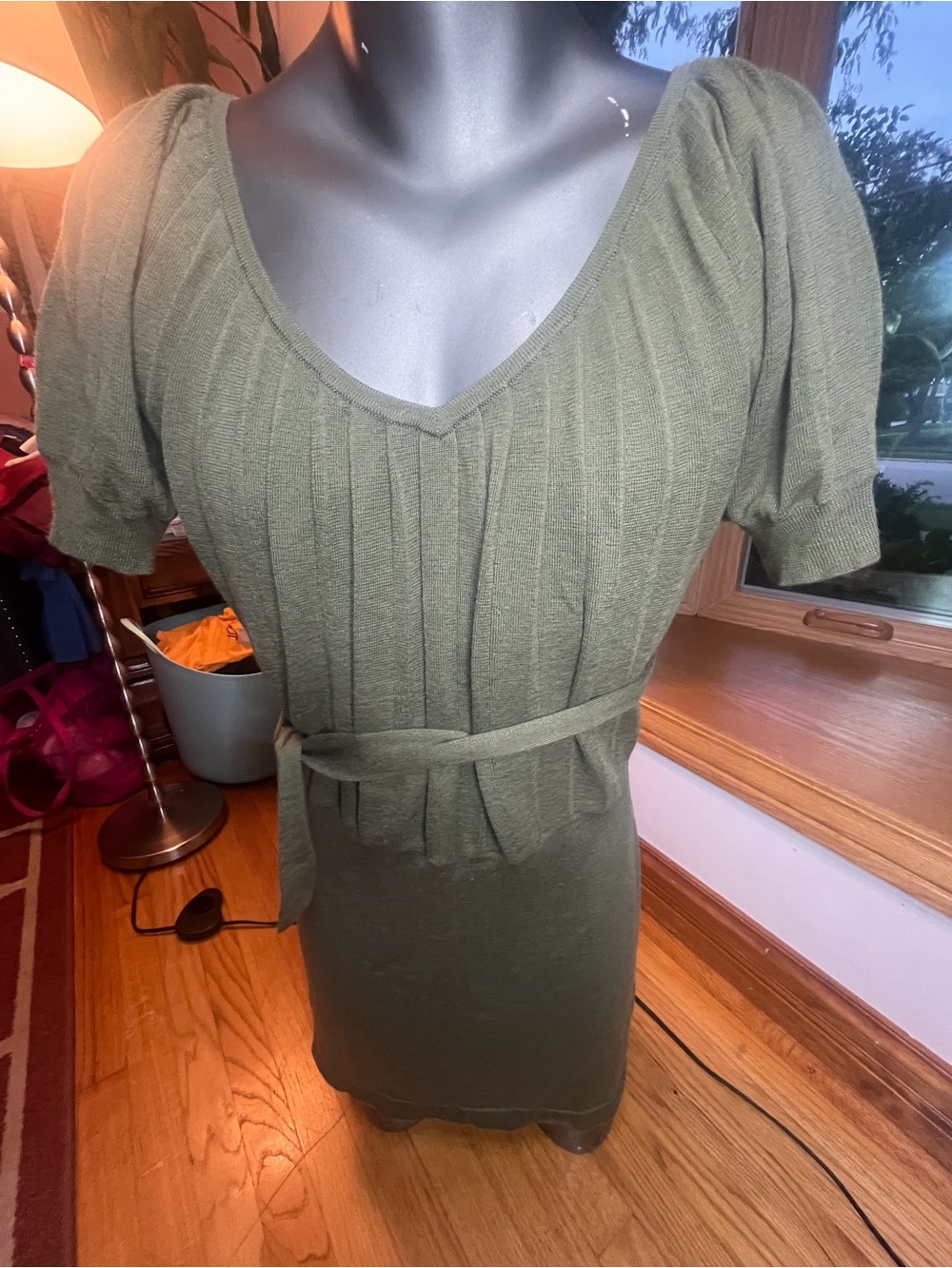Loft Knit Dress size L olive color